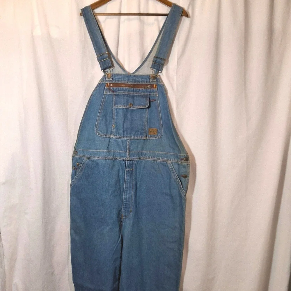 C.E. Schmidt Bib Overalls Mens 42x30 Blue New Cotton Carpenter Workwear T94420SW